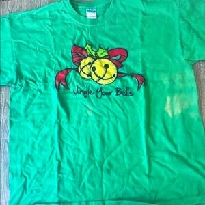 Bright Kelly Green Short Sleeve Tee with Playful Graphic